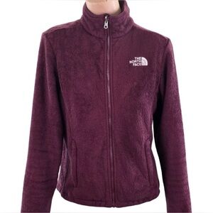 North Face Patagonia Women’s Fleece Jacket Burgundy Full Zip Outdoors Hike XS